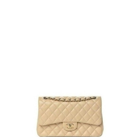 Lambskin Jumbo Shoulder Bag Beige 30