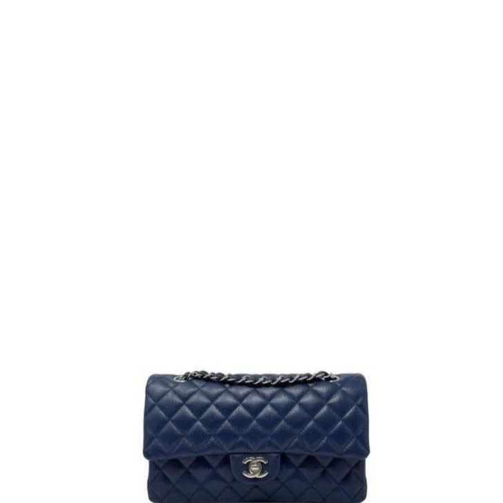 Caviar Jumbo Shoulder Bag Blue 25