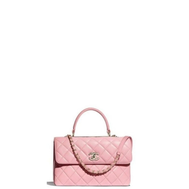 Flap Bag With Top Handle Pink