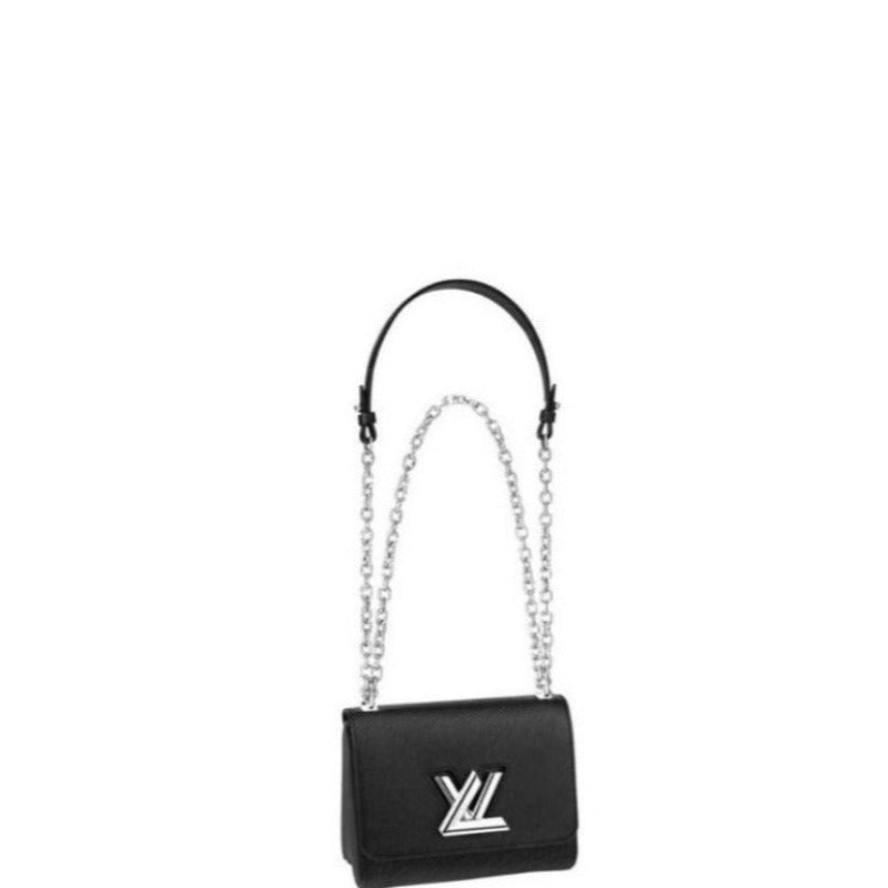 Twist Handbag With Chain Black