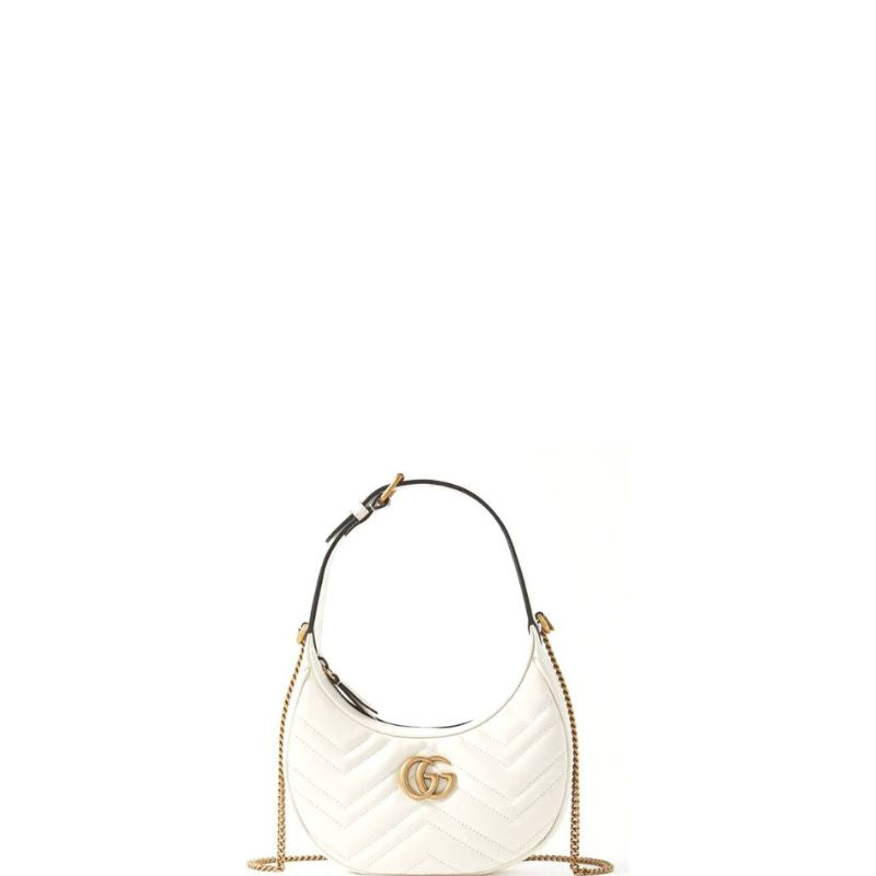 Marmont Half-Moon Shaped Mini Bag White