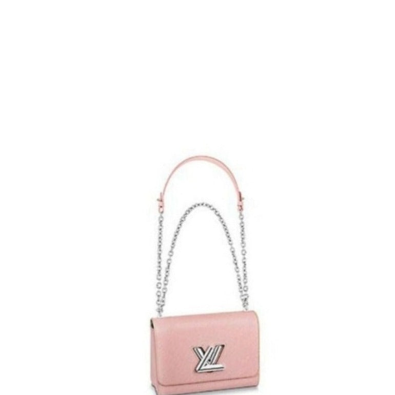 Twist Handbag With Chain Pink