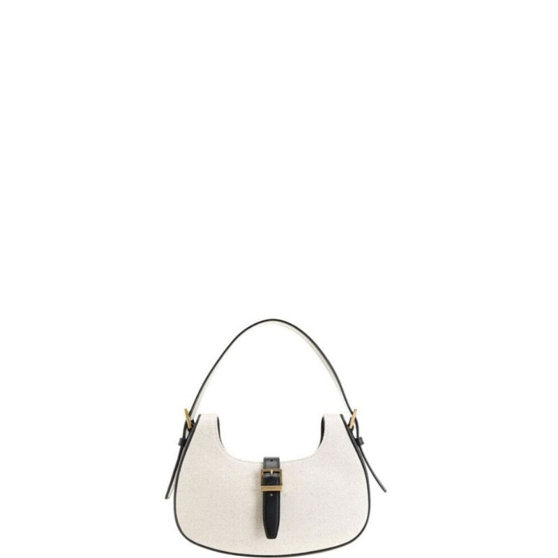 Fermoir Hobo Bag Leather White/Black