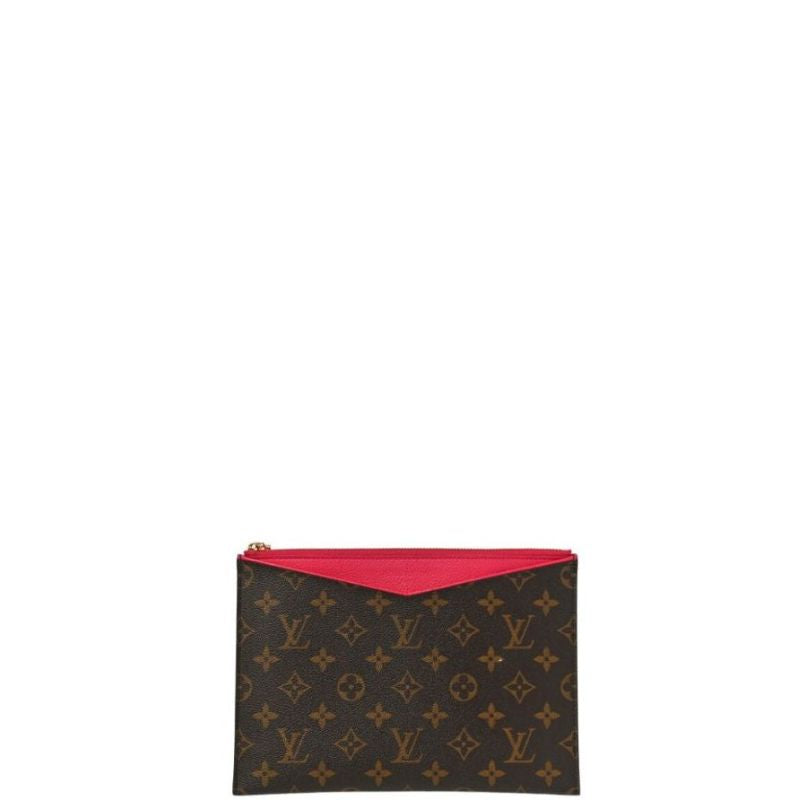 Pochette-Clutch mit Monogramm Rot 