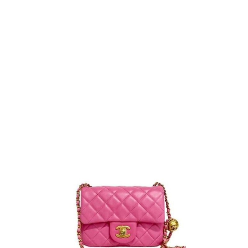 Klassische Mini-Flap-Tasche Rosy Pink 