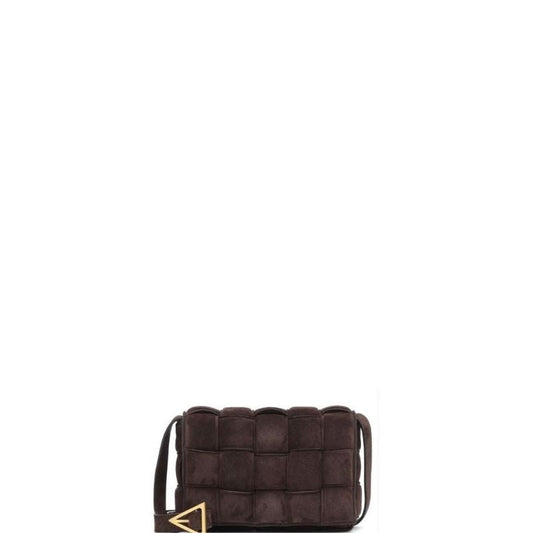 Suede Shoulder Bag Dark Brown