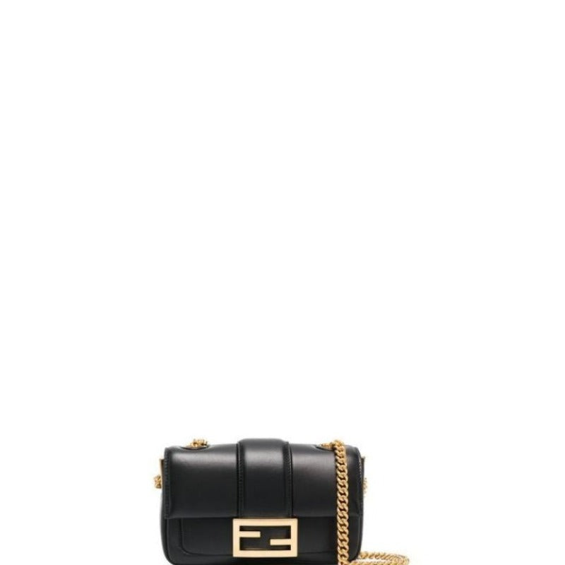 Baguette Mini Chain Shoulder Bag Black