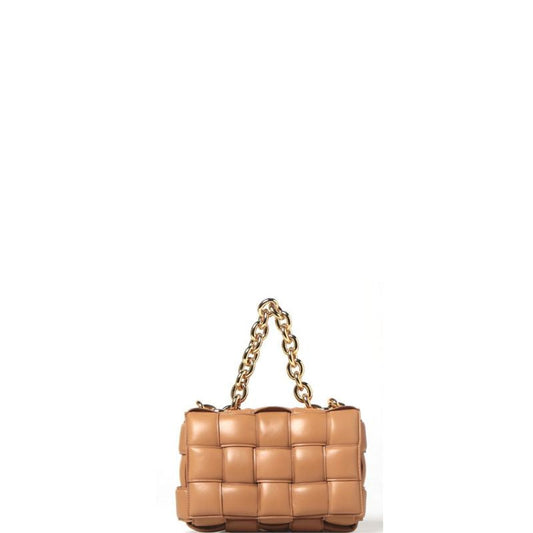 Cassette Shoulder Chain Bag Brown