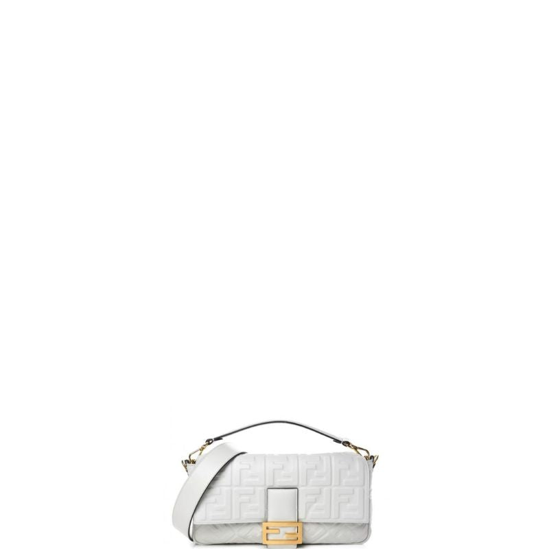 Baguette Nappa Shoulder Bag White