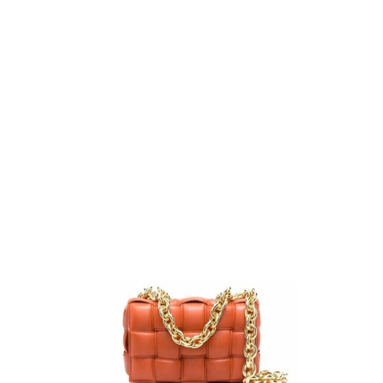 Cassette Shoulder Chain Bag Camel