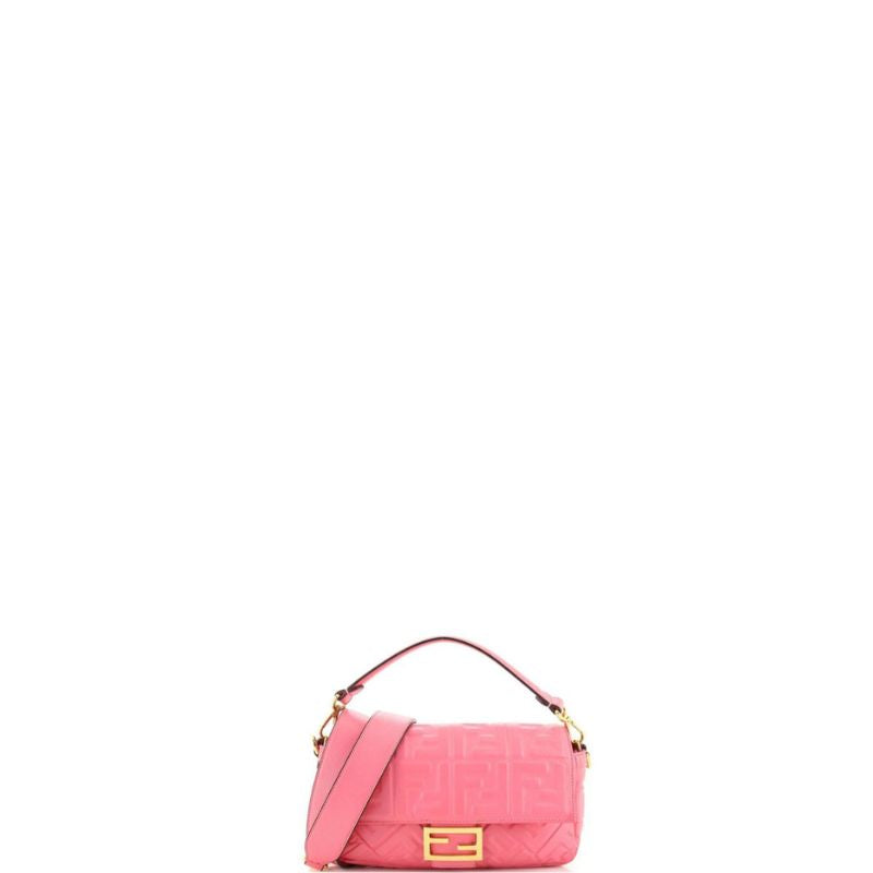 Baguette Nappa Shoulder Bag Pink