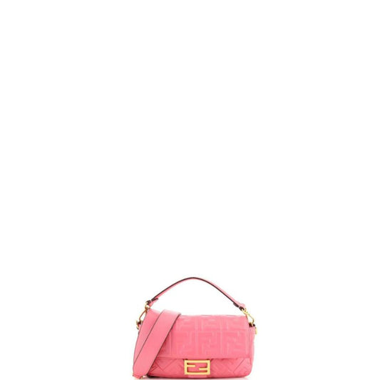 Baguette Nappa Shoulder Bag Pink