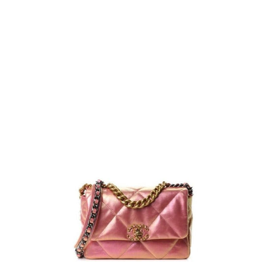 Flap Bag Metallic Sunset Pearl Pink