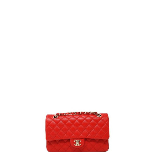 Caviar Jumbo Shoulder Bag Red 25