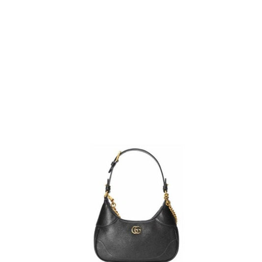 Aphrodite Hobo Bag With Chain Black