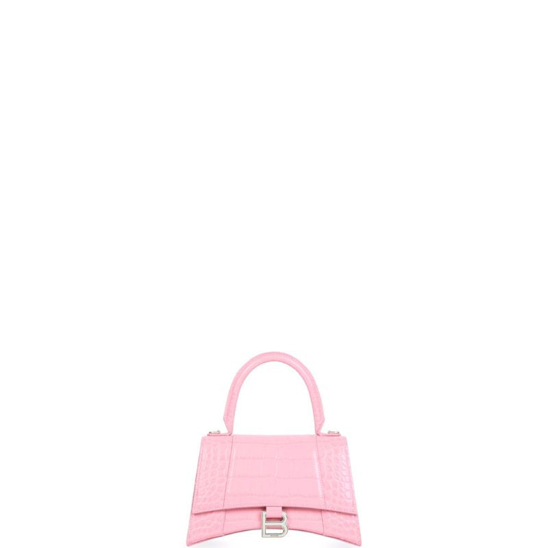 Handbag Crocodile Embossed Light Pink