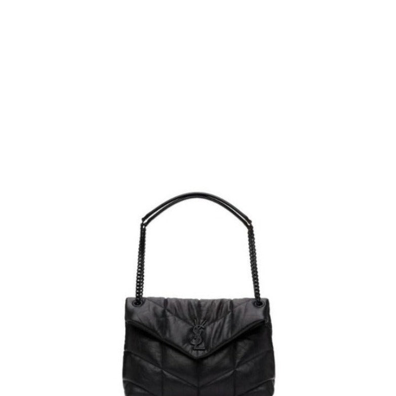 Large Loulou Puffer Shoulder Bag Black