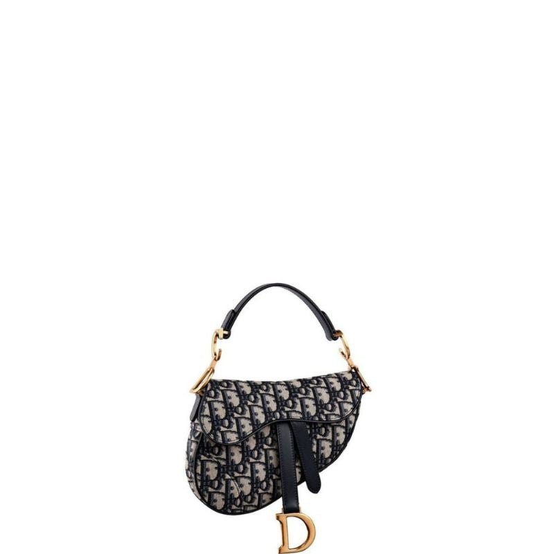 Bolso Saddle en Jacquard Dior Oblique negro