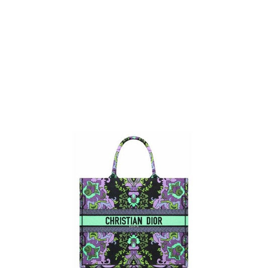 Book Tote Purple Multicolor Indian Embroidery