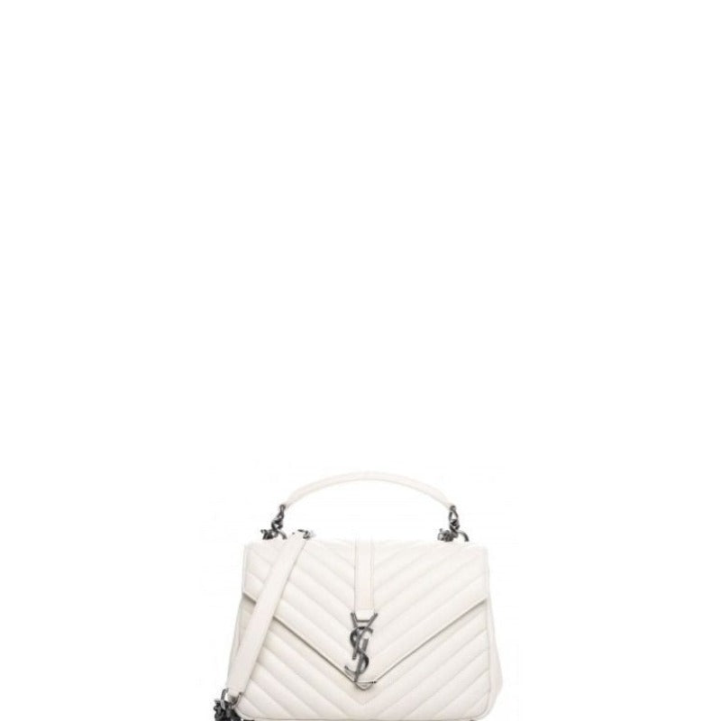 Logo Plaque Shoulder Bag Cream