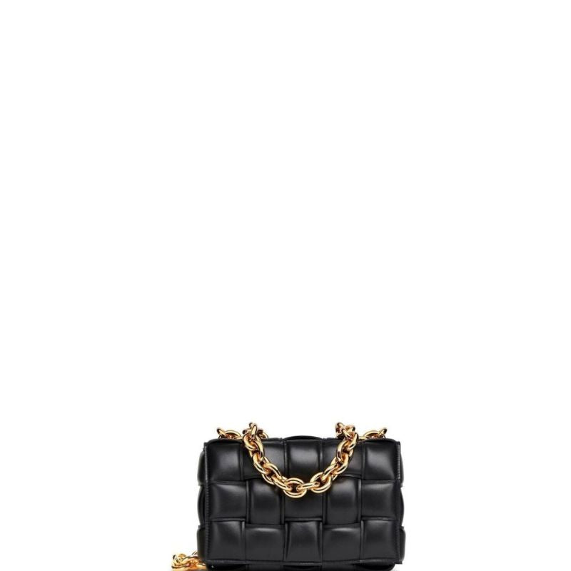 Cassette Shoulder Chain Bag Black