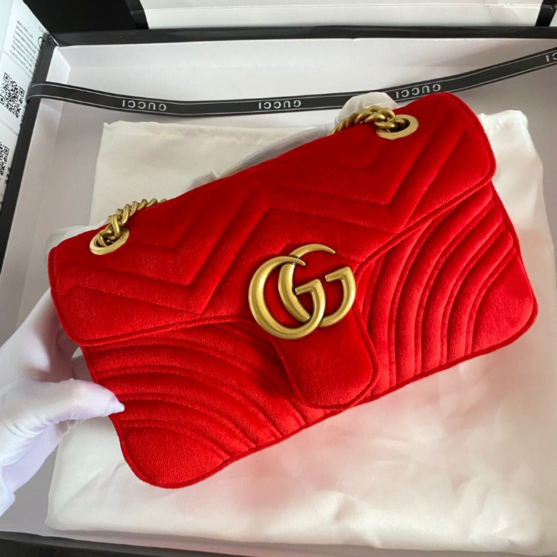 Marmont Shoulder Messenger Bag Red Velvet