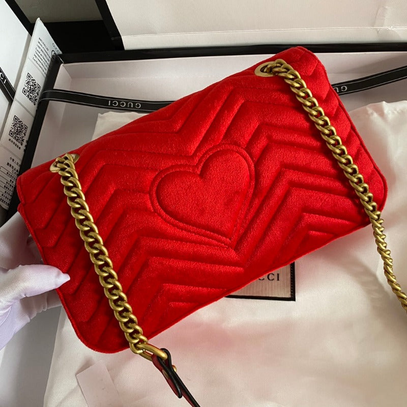 Marmont Shoulder Messenger Bag Red Velvet