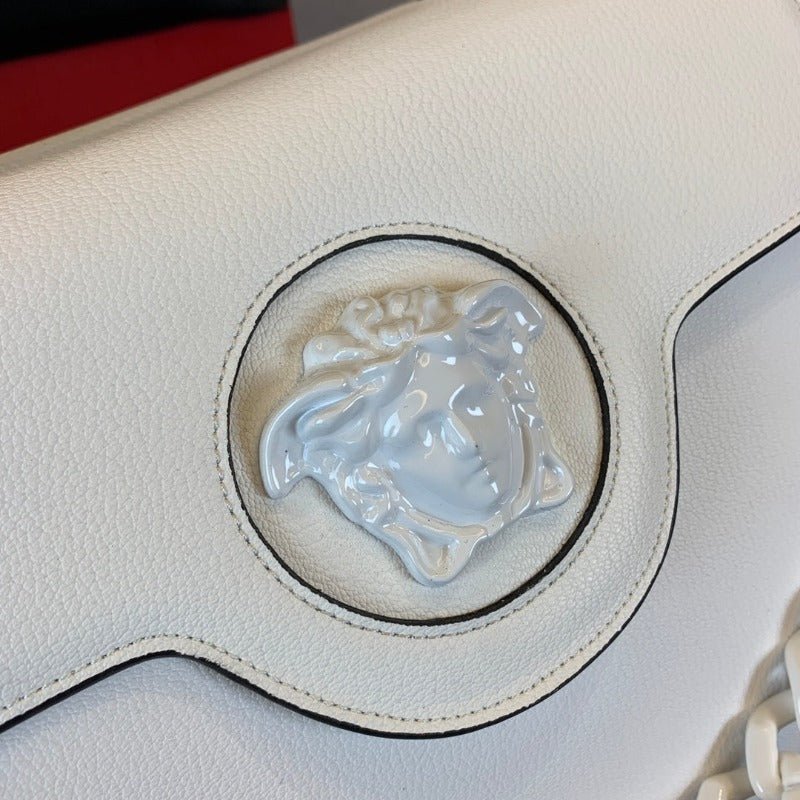 Bolso de mano La Medusa con asa superior en color blanco ultrafino