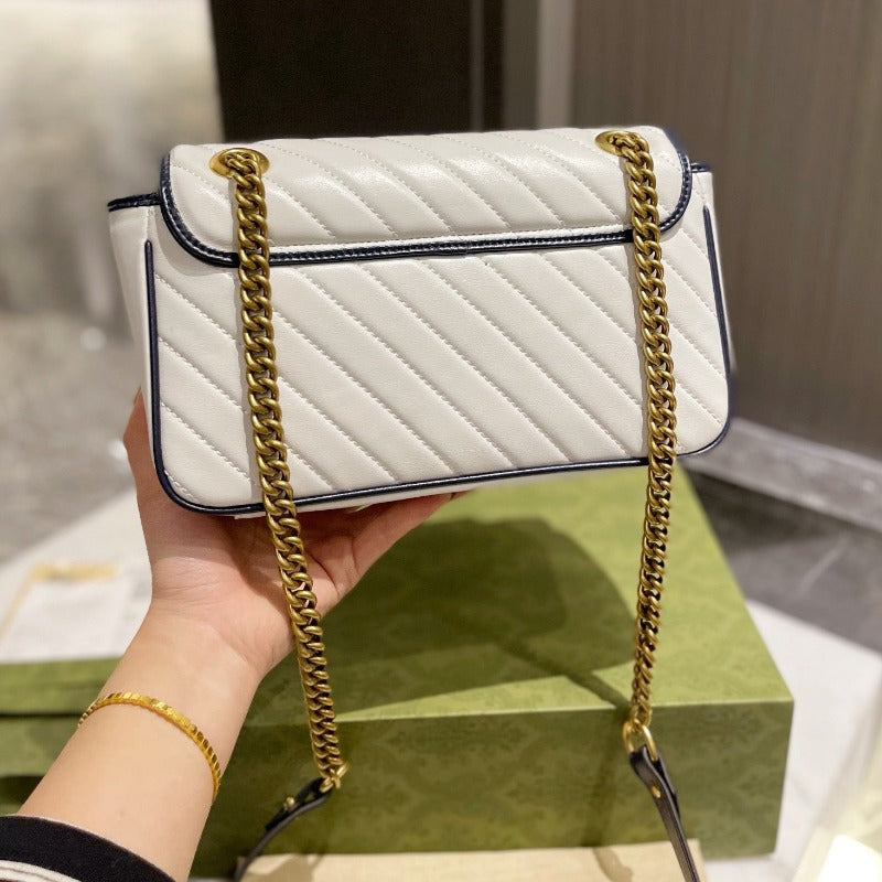 Bolso bandolera Marmont blanco/azul