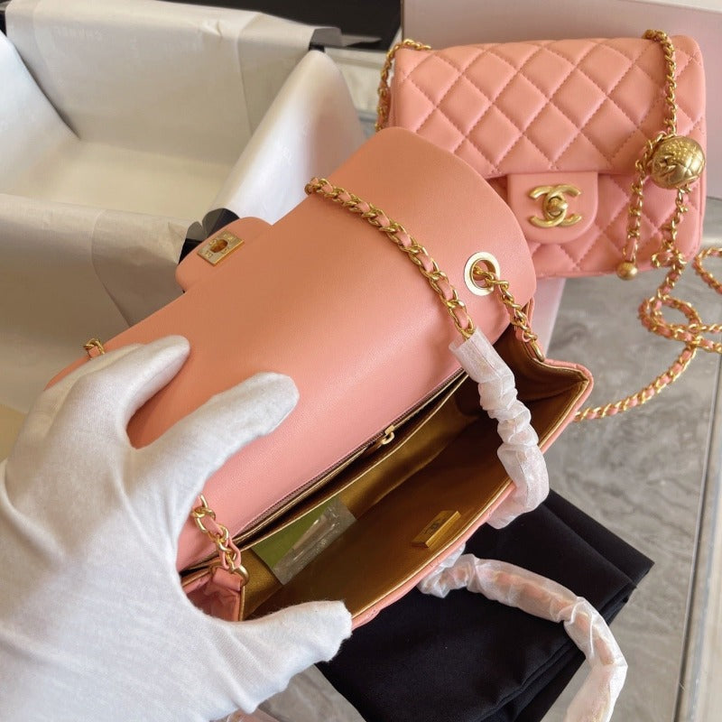 Classic Mini Flap Bag Peach