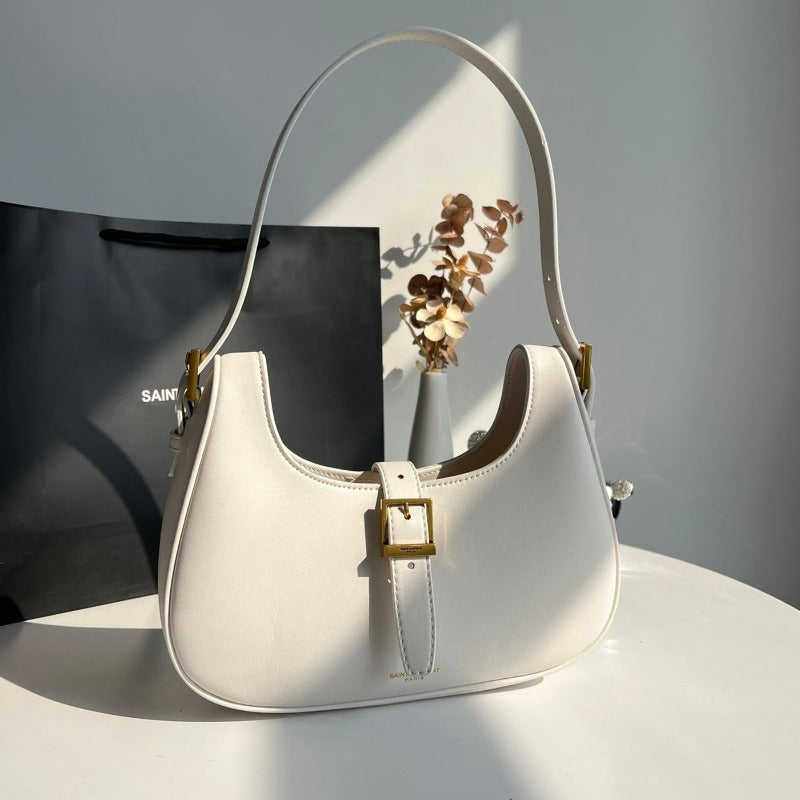 Fermoir Hobo Bag Leather Cream