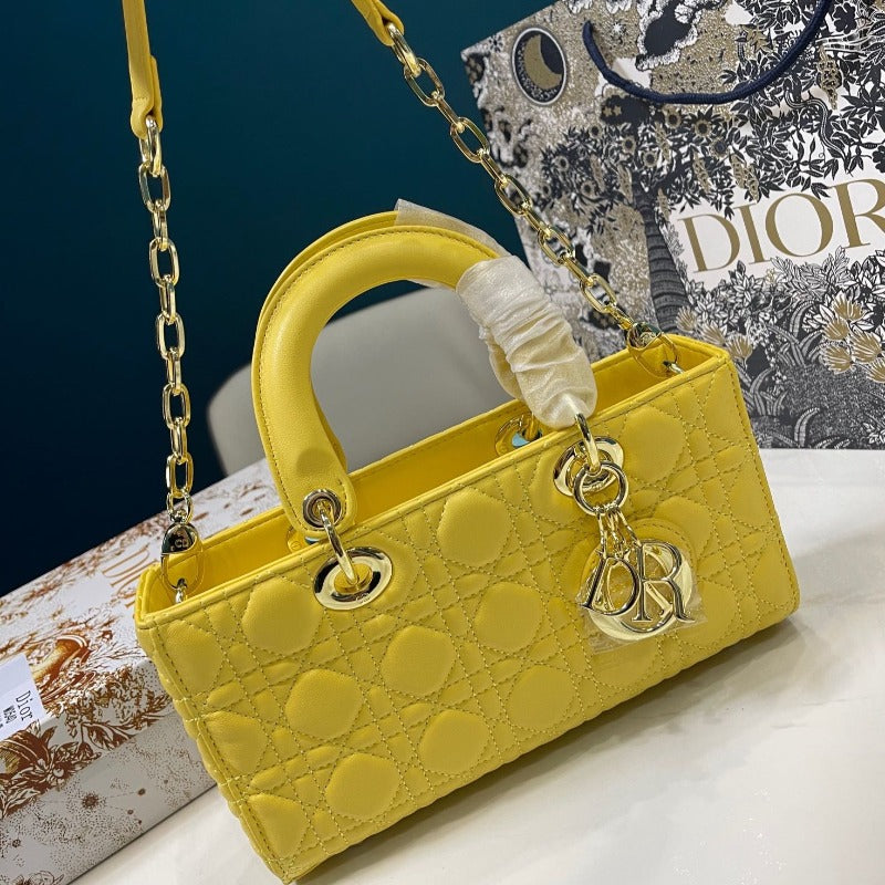 Medium D-Joy Handbag Yellow