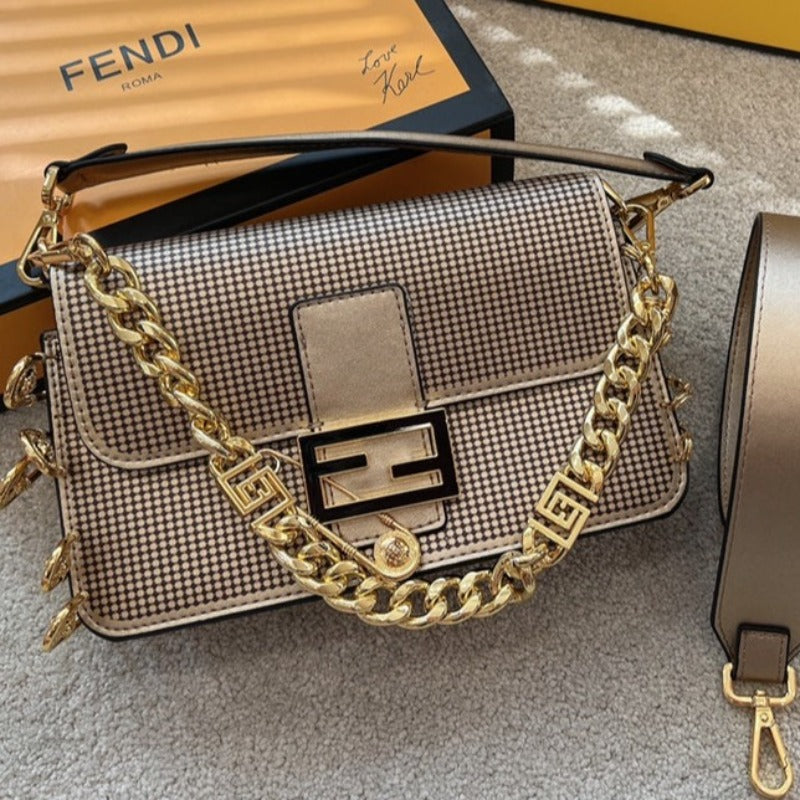 Fendace Baguette Bag Gold