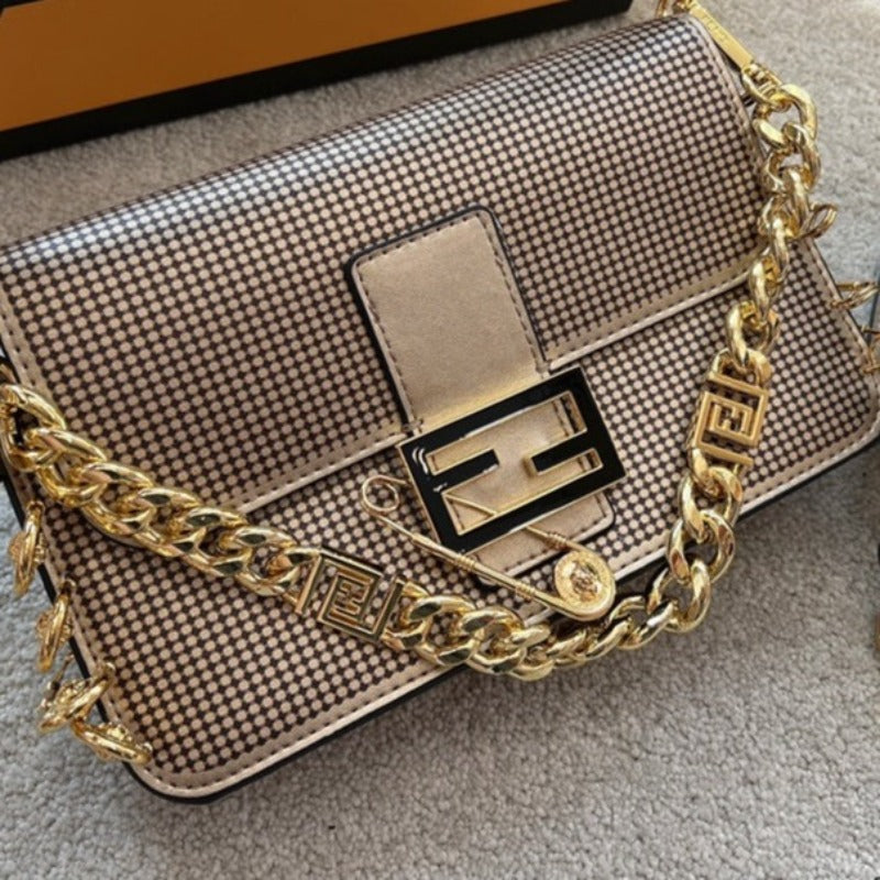 Fendace Baguette Bag Gold