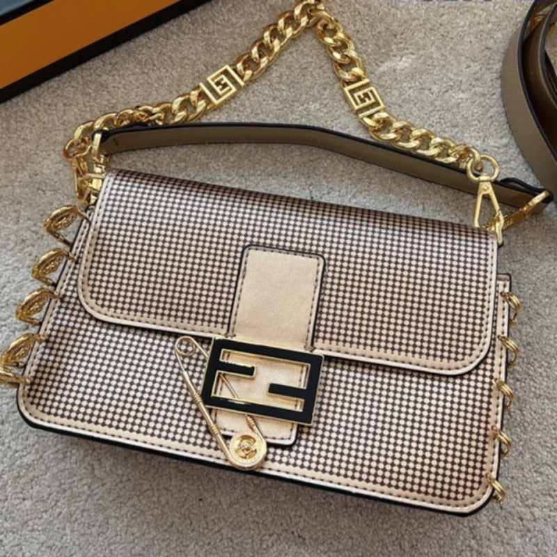 Fendace Baguette Bag Gold