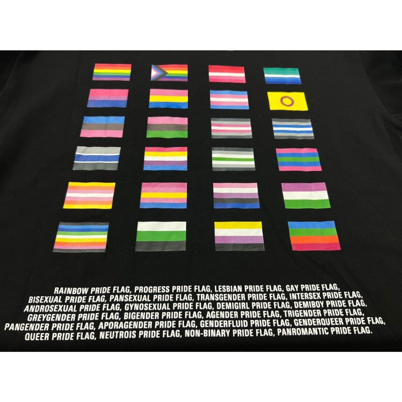 Logo-Print Cotton T-Shirt Multi-national flag