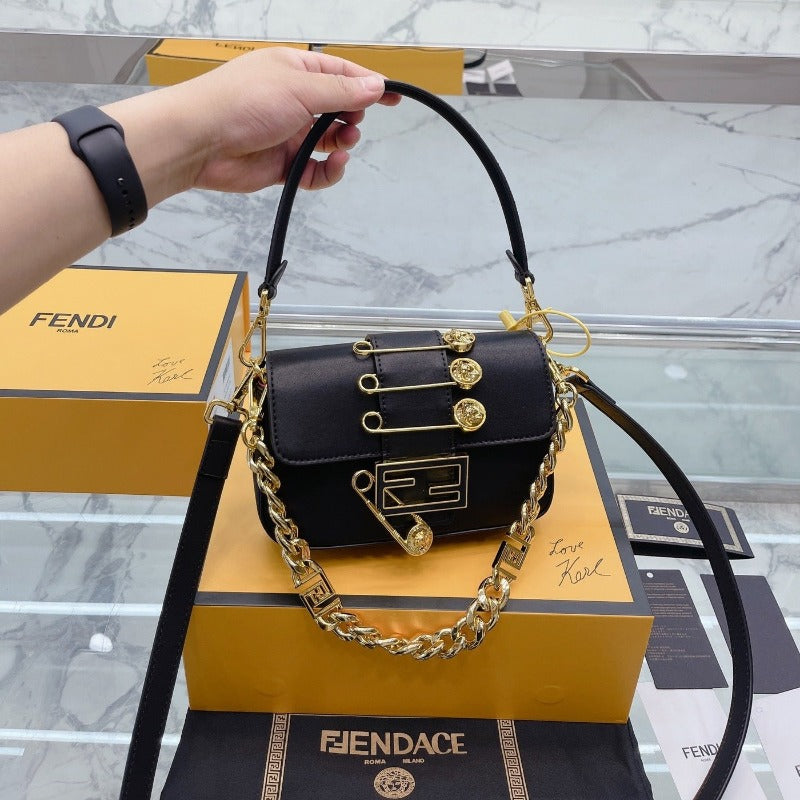 Fendace Mini Baguette Bag Black