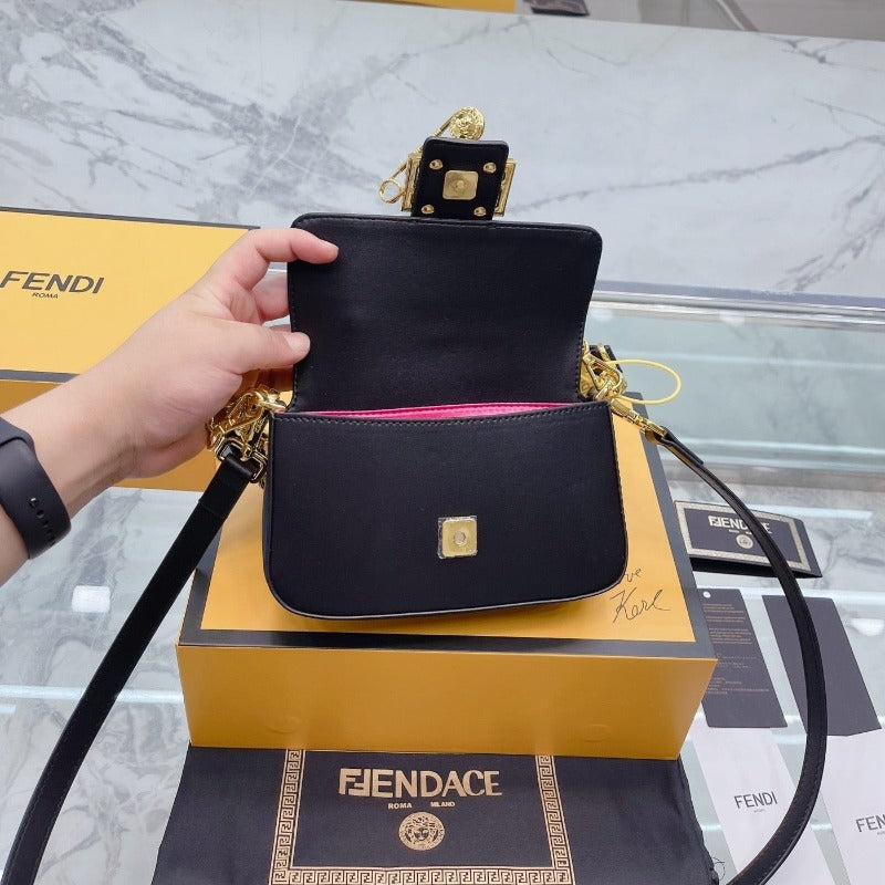 Fendace Mini Baguette Bag Black