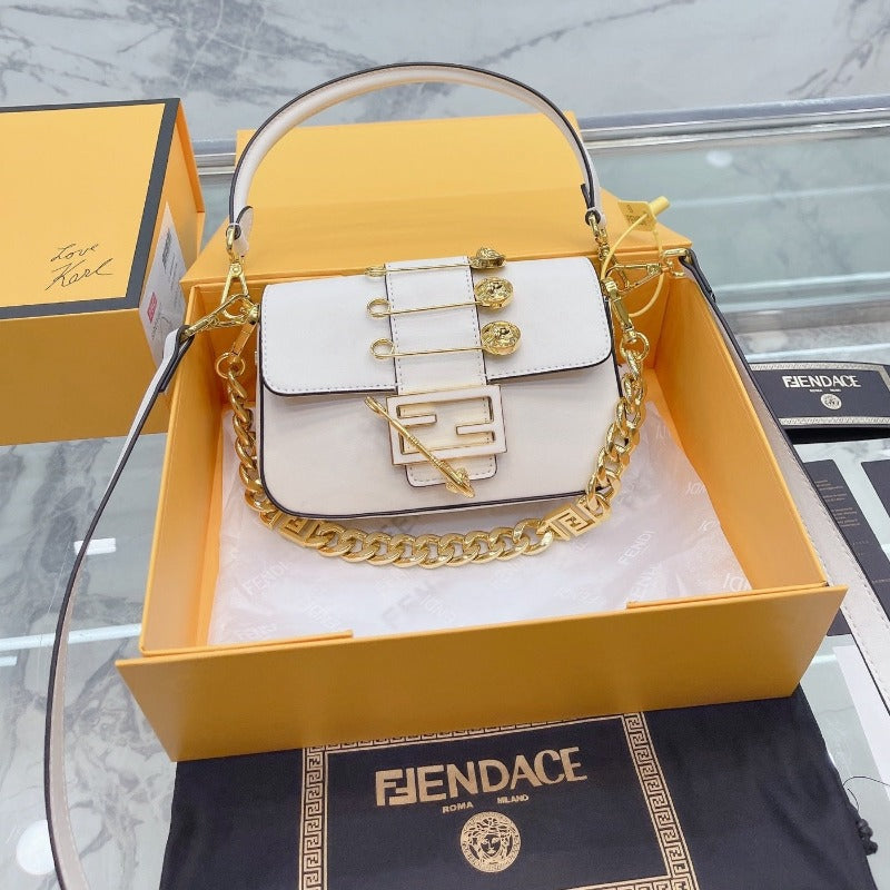 Fendace Mini Baguette Bag Milk