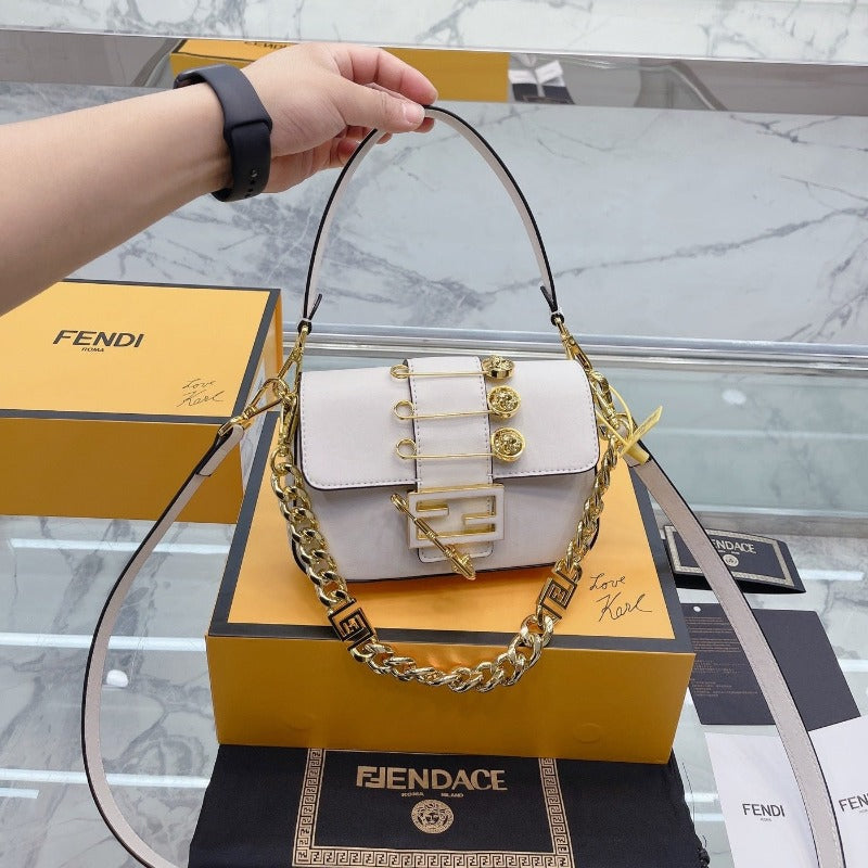 Fendace Mini Baguette Bag Milk