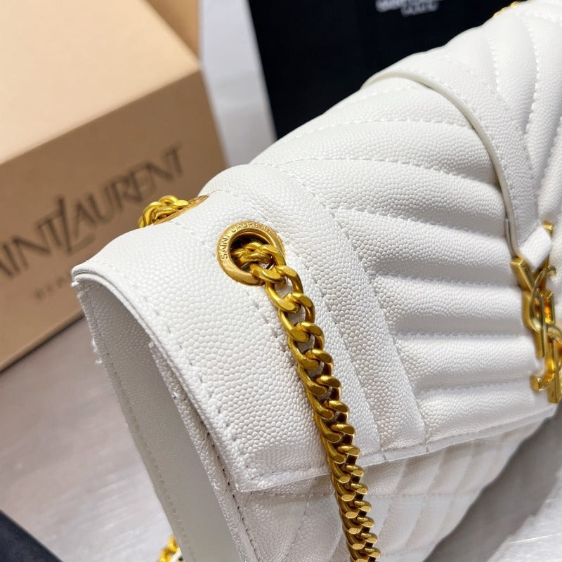 Envelope Chain Bag White