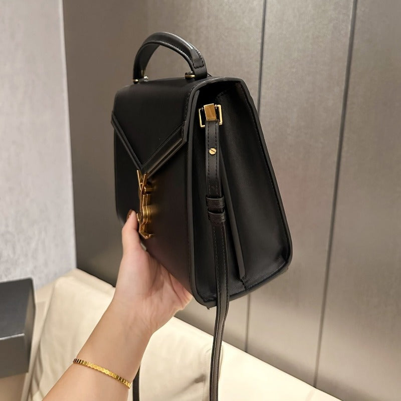 Cassandra Medium Top Handle Bag Black