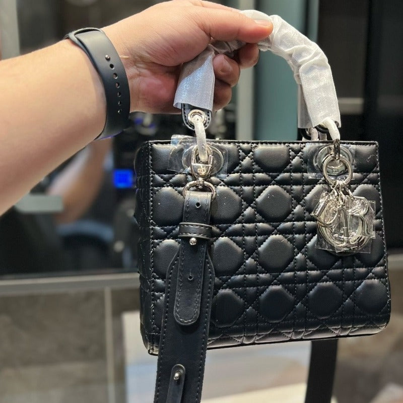 Lady Handbag Black/Silver Hardware