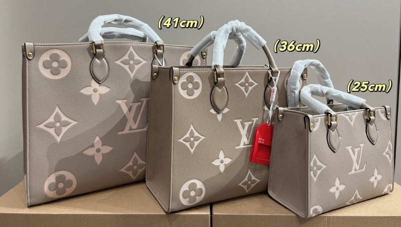 Onthego Monogram Bag GreyBeige