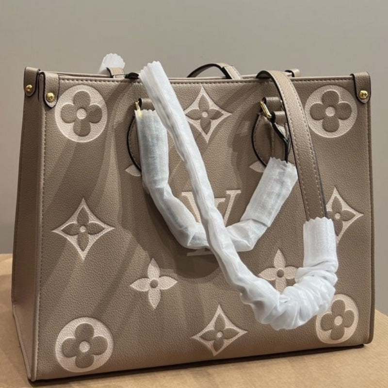 Onthego Monogram Bag GreyBeige