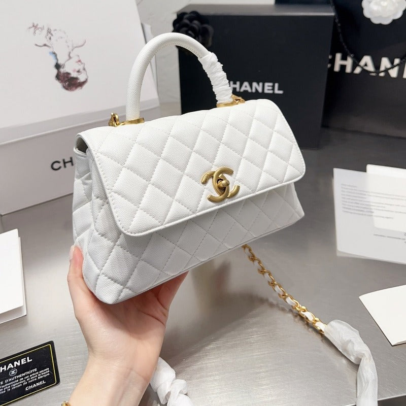 Coco Flap Bag White