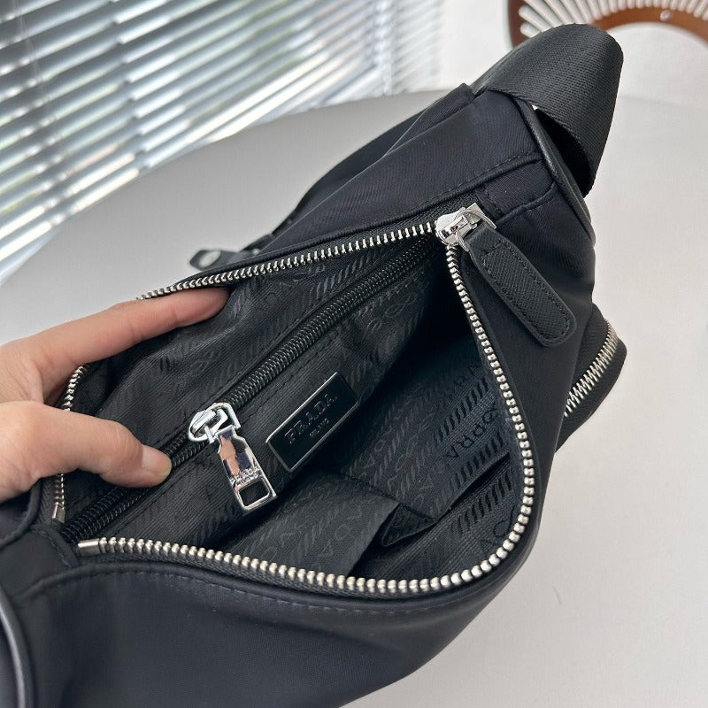 Nylon Shoulder Bag Black