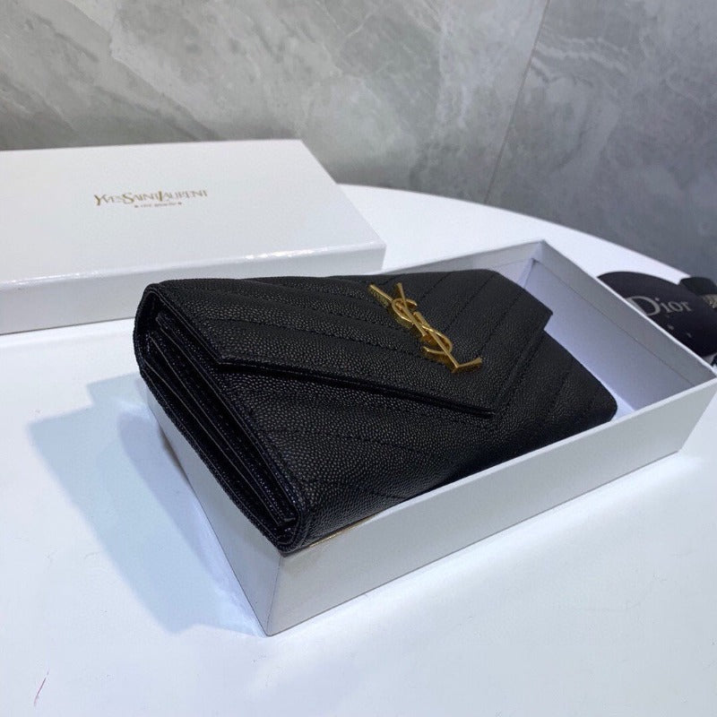 Cassandre Flap Wallet Black