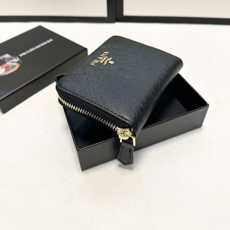 Saffiano Leather Small Wallet Black