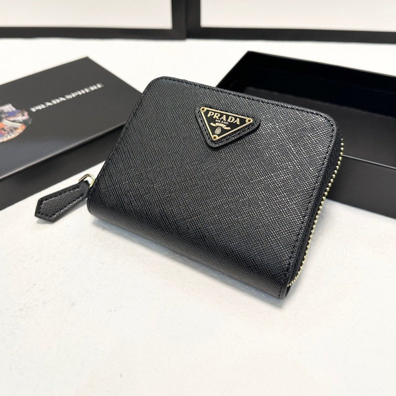 Saffiano Leather Small Wallet Black